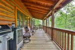 Gas grill and main level porch seating 